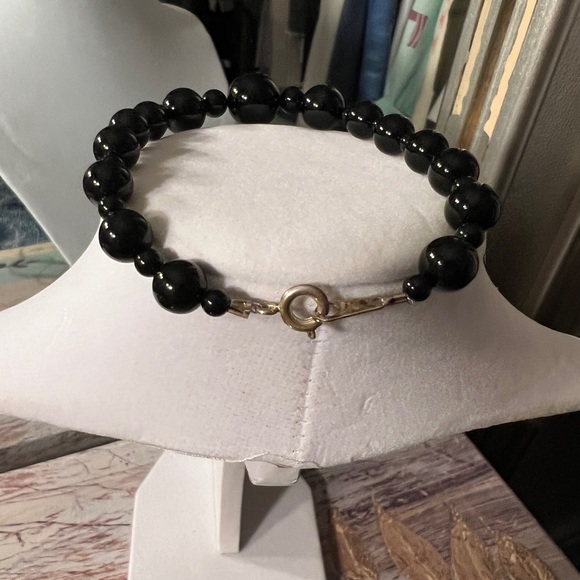 Obsidian beaded bracelet - Picture 2 of 2